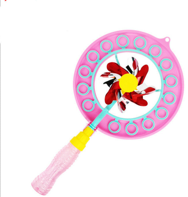 Kid Handheld Windmill Manual Bubble Blowing Wand Stick Magic Portable Bubble Stick Kids Bubble Wand Toy Children Outdoor Toy