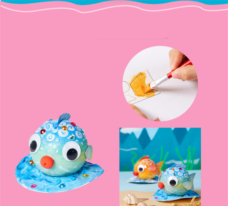 Bubble Fish Toy Bubble Ball Painting Drawing Set