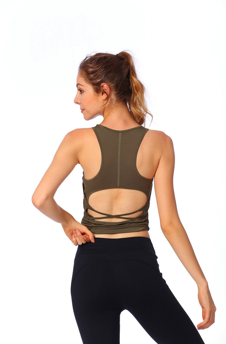 Beauty back fitness yoga vest