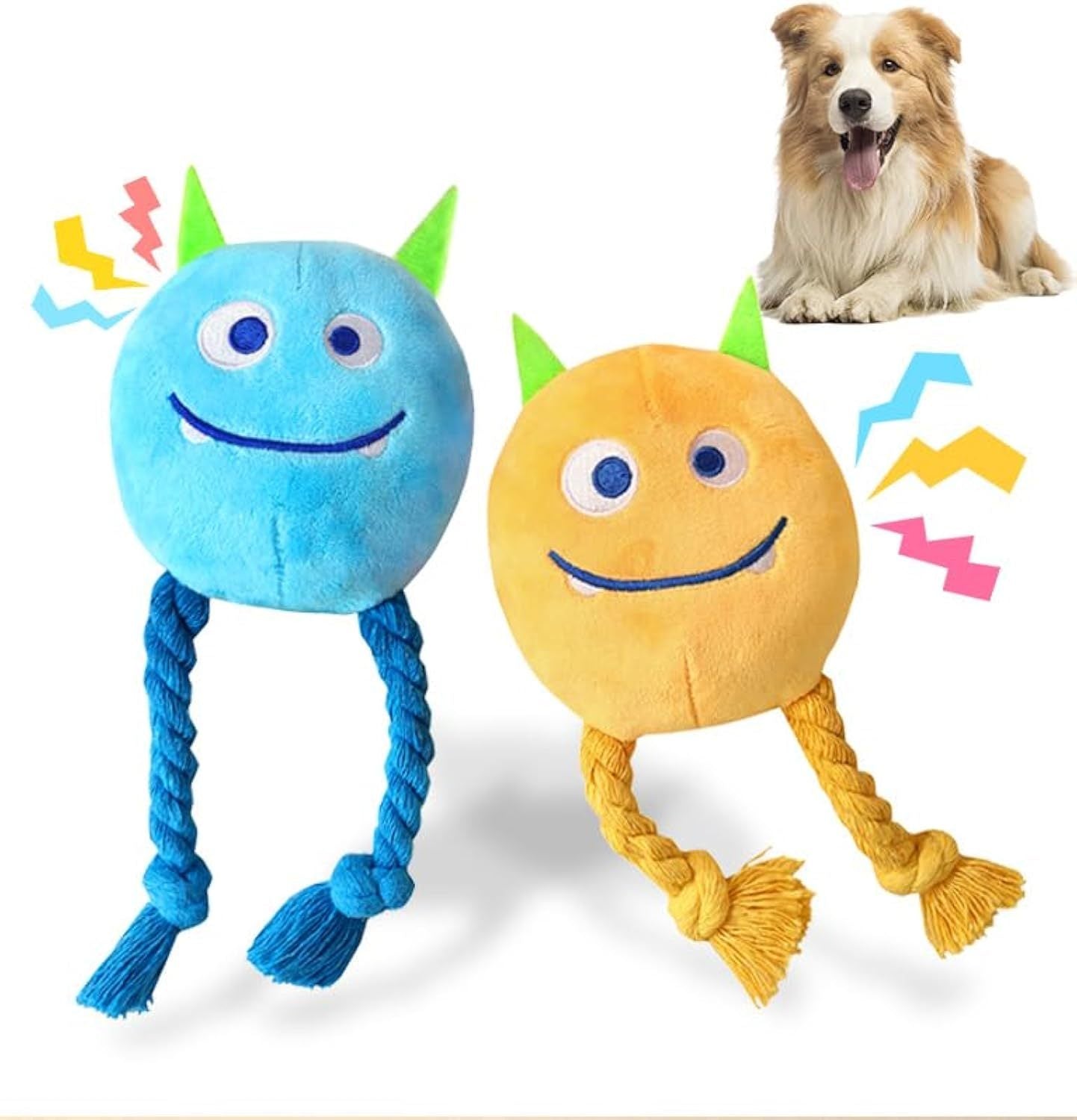 Dog Toys For Small Dogs Puppy Toys To Keep Them Busy - Squeaky Rope Plush Dog Toys For Small And Medium Breed