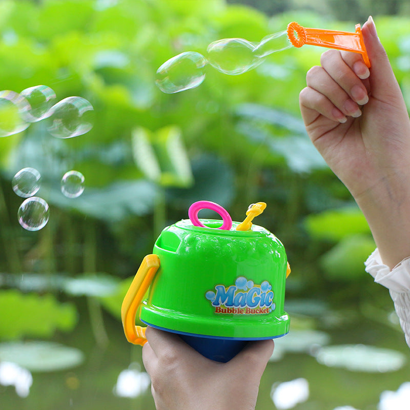 Anti-splashing bubbler magical magic cikoo new blowing bubble toy bucket