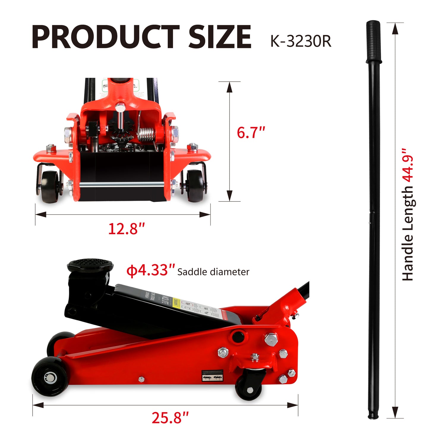 Hydraulic Trolley Low Profile Steel Racing Floor Jack