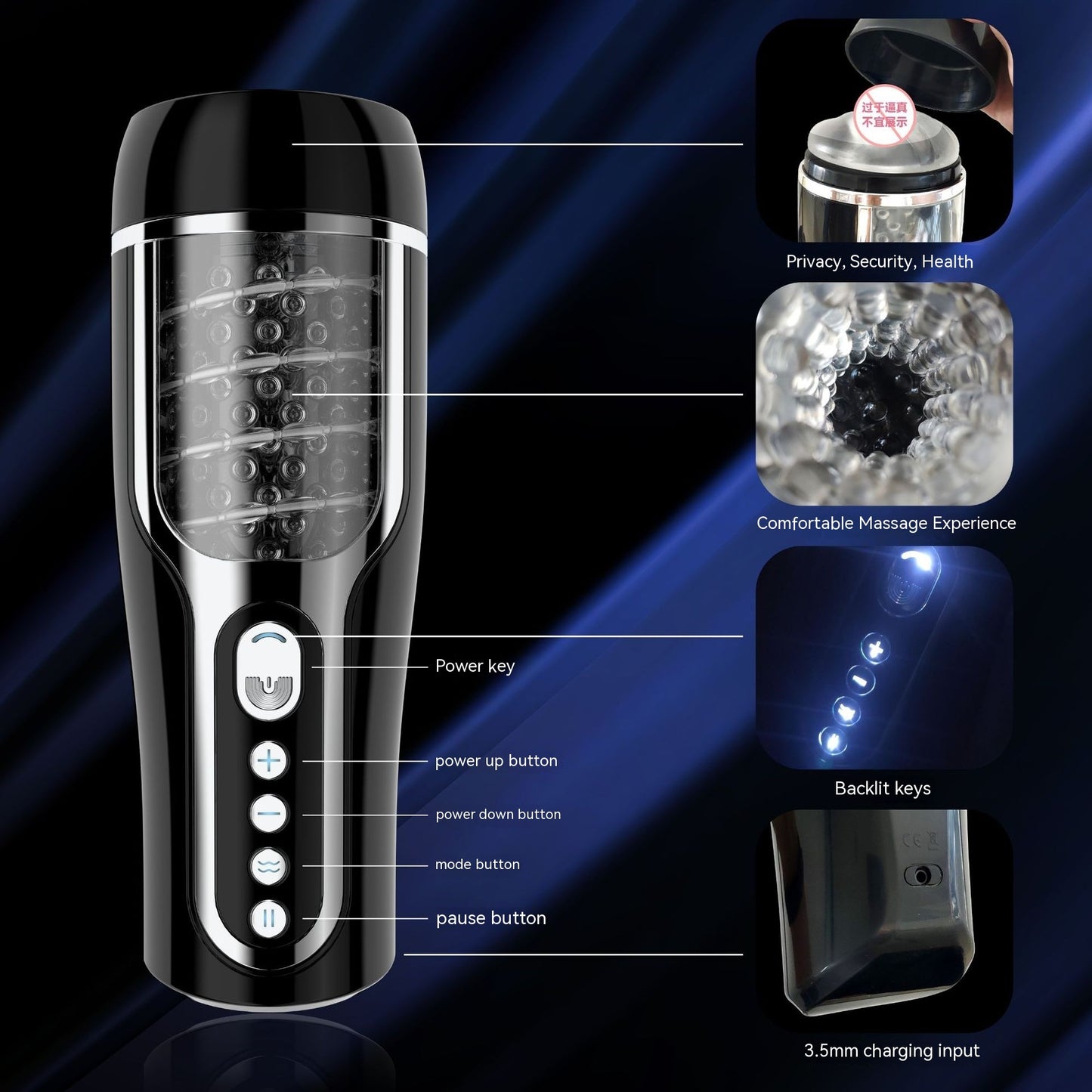 Men's Automatic Vibration Telescopic Massager