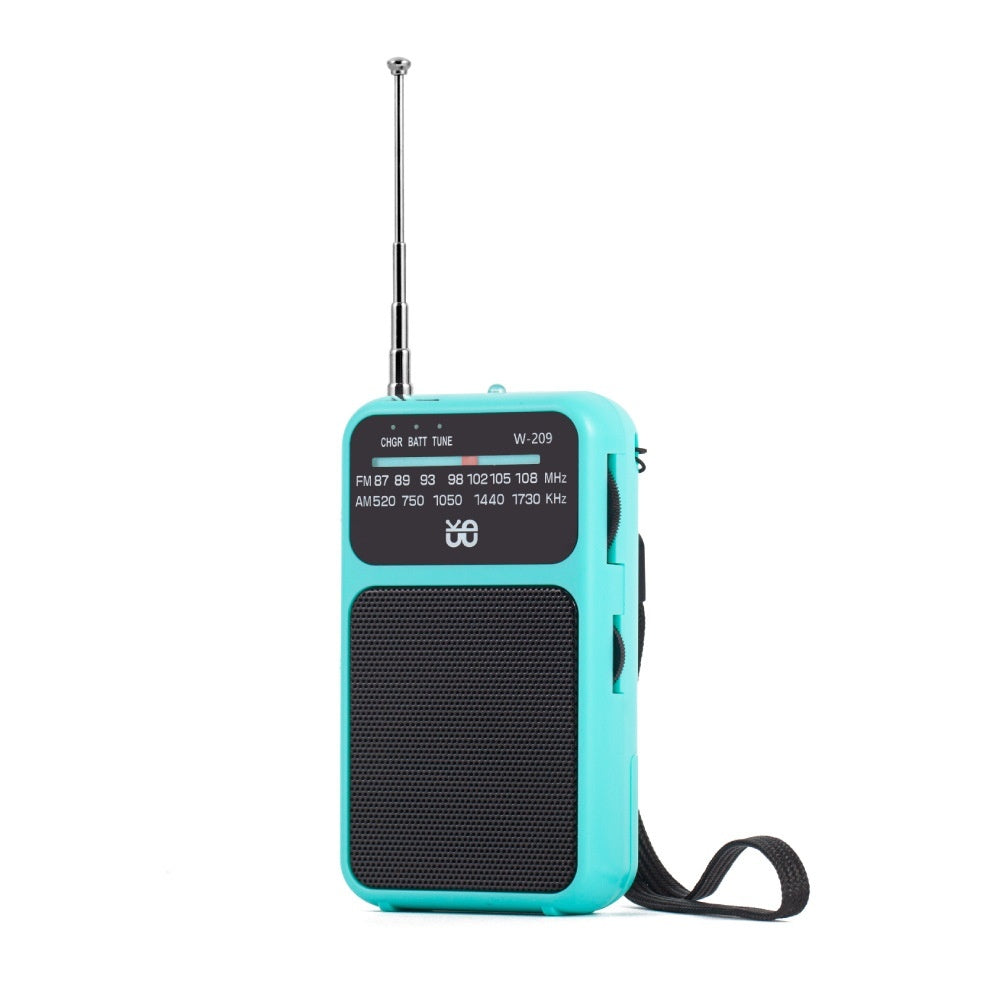 Radio Dual Power Supply With Flashlight FMAM Pointer Pocket Portable