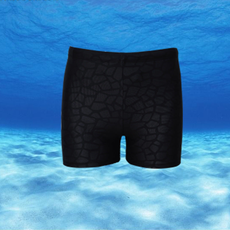 Men's Solid Color Spa Plus Size Boxer Swimming Trunks