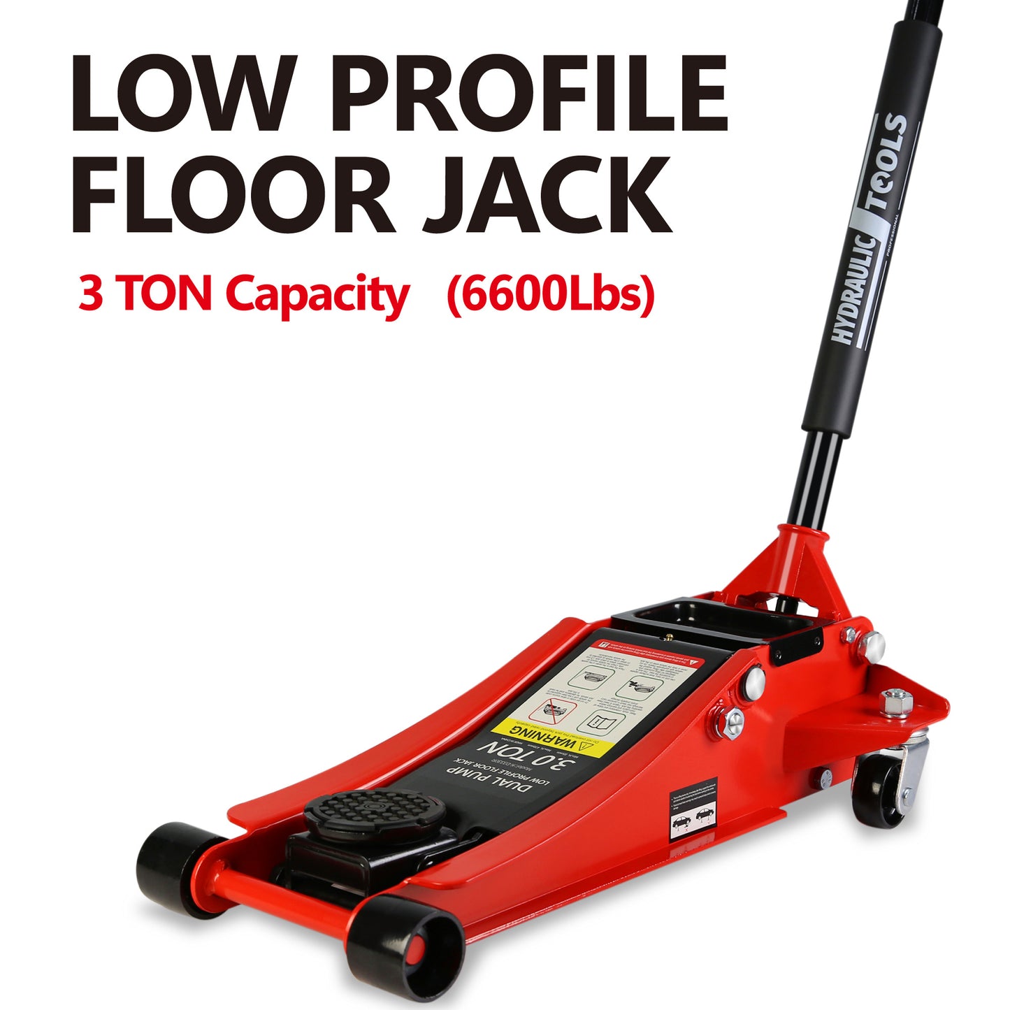 Hydraulic Low Profile Steel Racing Floor Jack.